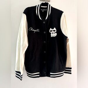 Lagerfeld Paris Women's Knit Bomber Jacket